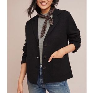 Anthropologie Moth Sandy Black Sweater Jacket